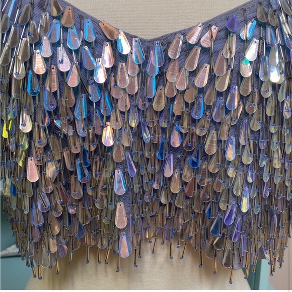 NBD Kimmie Embellished Top in Metallic Silver - Picture 5 of 16